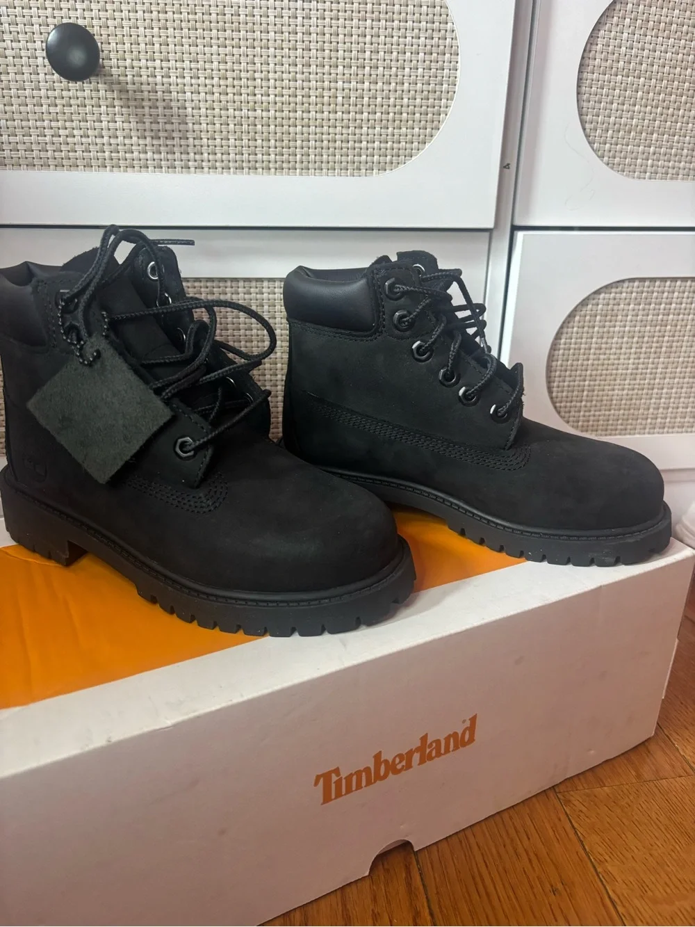 Timberland Kids Black Lace-Up Boots